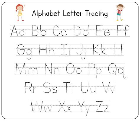 free printable preschool worksheets tracing letters